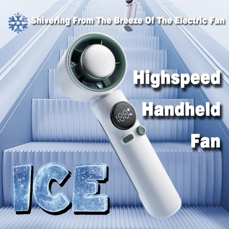 

Portable Mini Powerful Turbo Fan-LED Handy USB Rechargeable Fan,Cooling Fan for Camping/Home/Gift