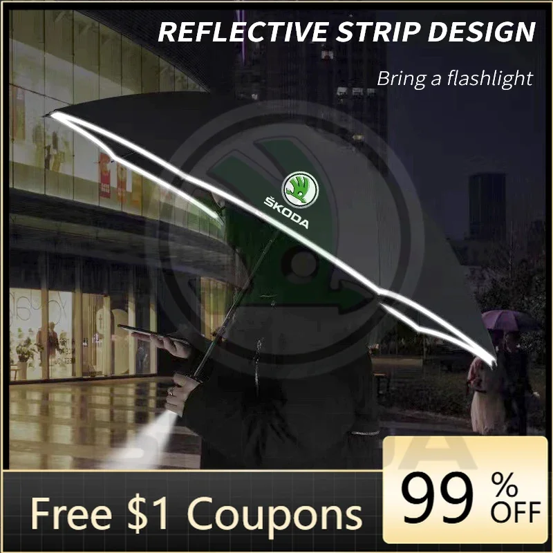 

Car Stickers 2025 Hot For Skoda Octavia 2 1 Kamiq Fabia Superb Yeti Kodiaq Karoq Scala Car Fully Automatic Reflective Sun Umbrel