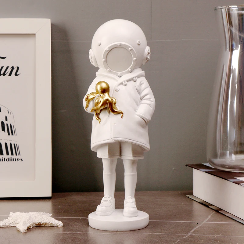 1 Stück Grenzübergreifend Bestseller Banksy Deepsea Girl Kunstharz-Handwerksdekoration für Wohnzimmer, Eingangsbereich und TV-Schrank – Detail 6