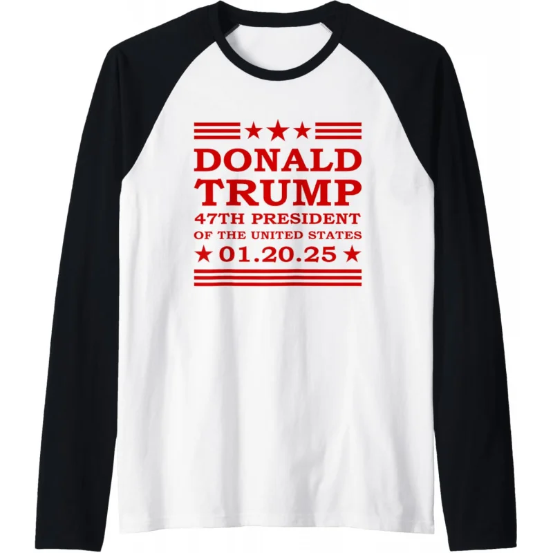 Patriotic Shoulder Baseball Top for Donald Trump's Inaugural Ceremony in the United States