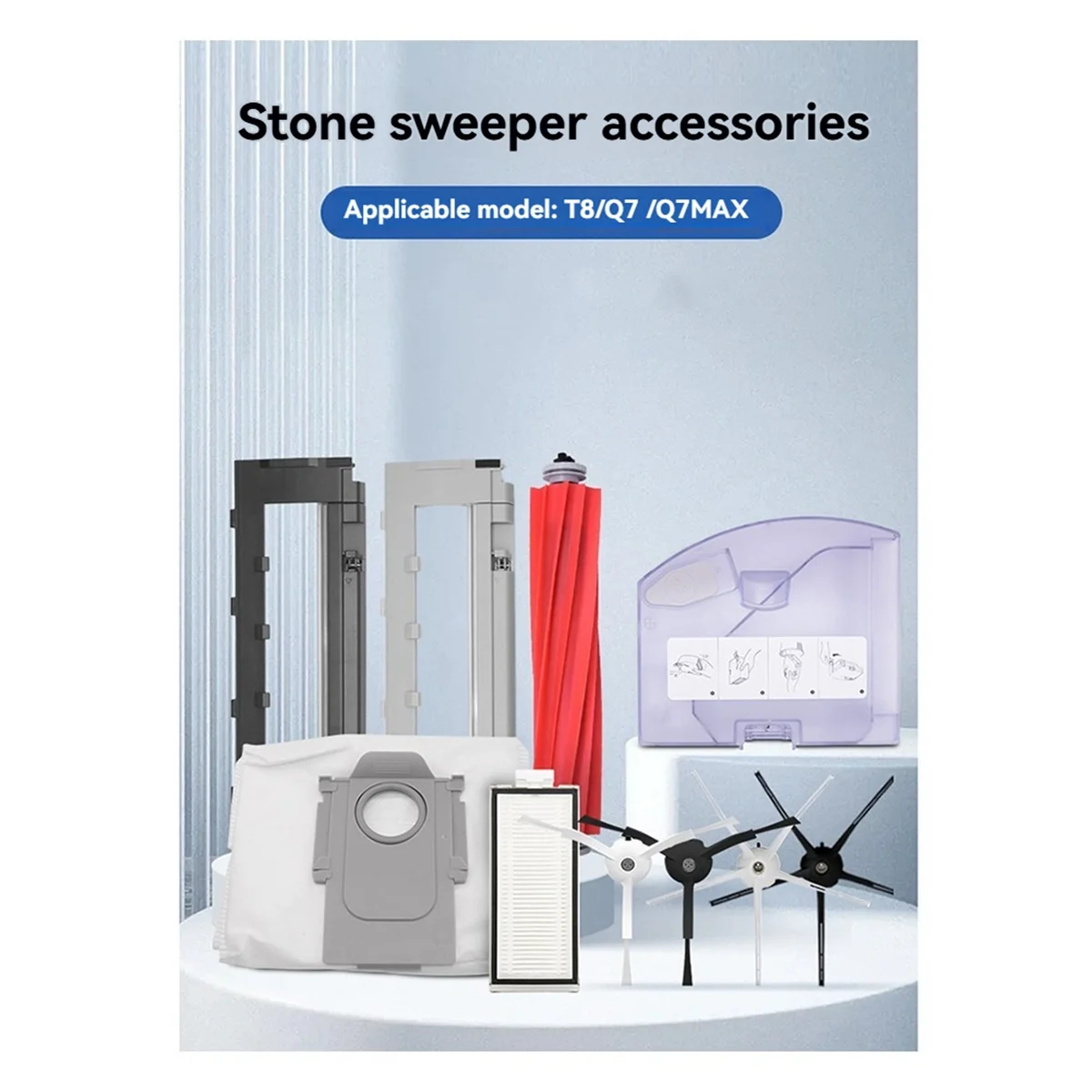 Reemplazo de robot de barrido al vacío de 17 piezas para robot de barrido al vacío T8//Q7MAX+