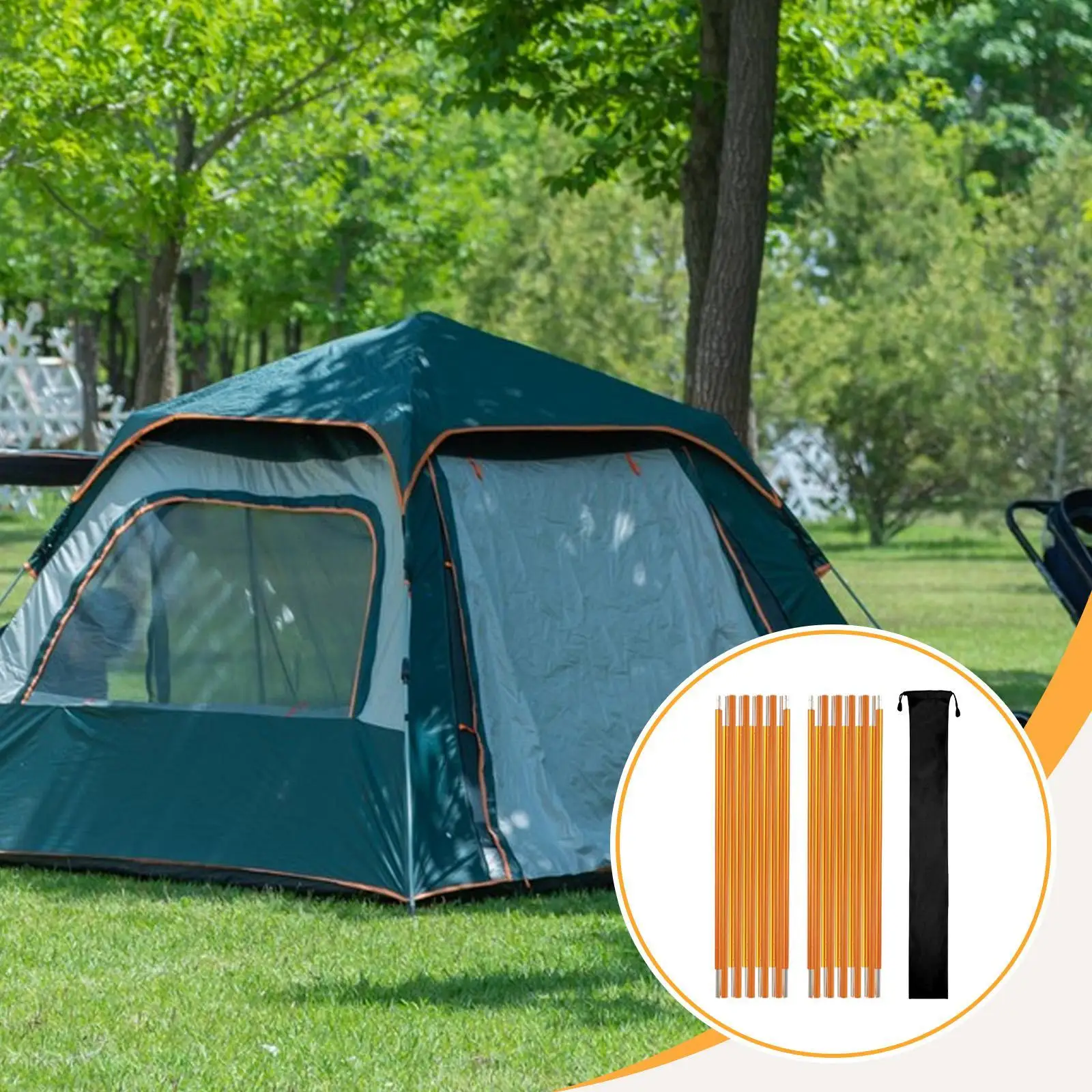 

2 шт. палки для палатки 3,2 м, легкая замена для пеших прогулок, походов, кемпинга