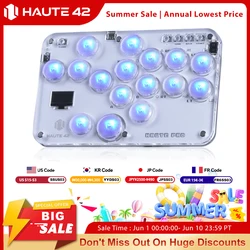 Haute42 Fighting Stick Mini Hitbox Leverless Controller For PC/PS4/PS5/Switch Joystick Arcade Hitbox Controller Keyboard Gaming
