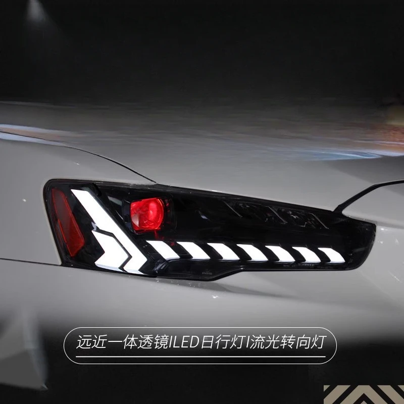 

Suitable for Mitsubishi 09-16Lancer Headlight Assembly EVO Modified LED Headlight Daytime Running Light Flowing Turn Signal Lig