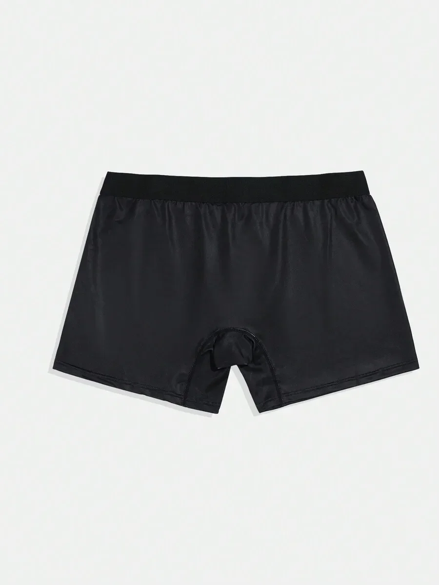 

Mens Black Solid Boxer Shorts With Insect And Letter Print