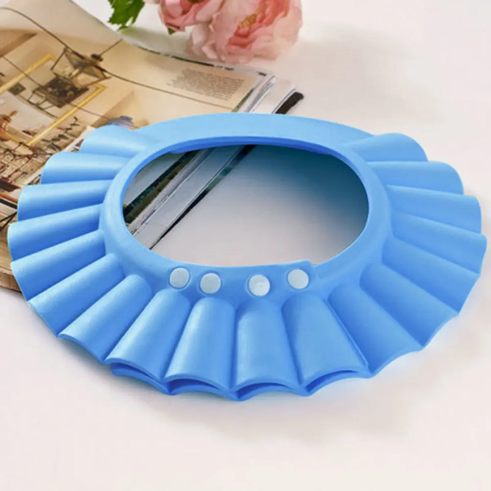 

3 шт. детские шапочки для душа, регулируемая защита ушей, мягкие шапочки для купания, детский шампунь для малышей, щиток, розовый, желтый, синий