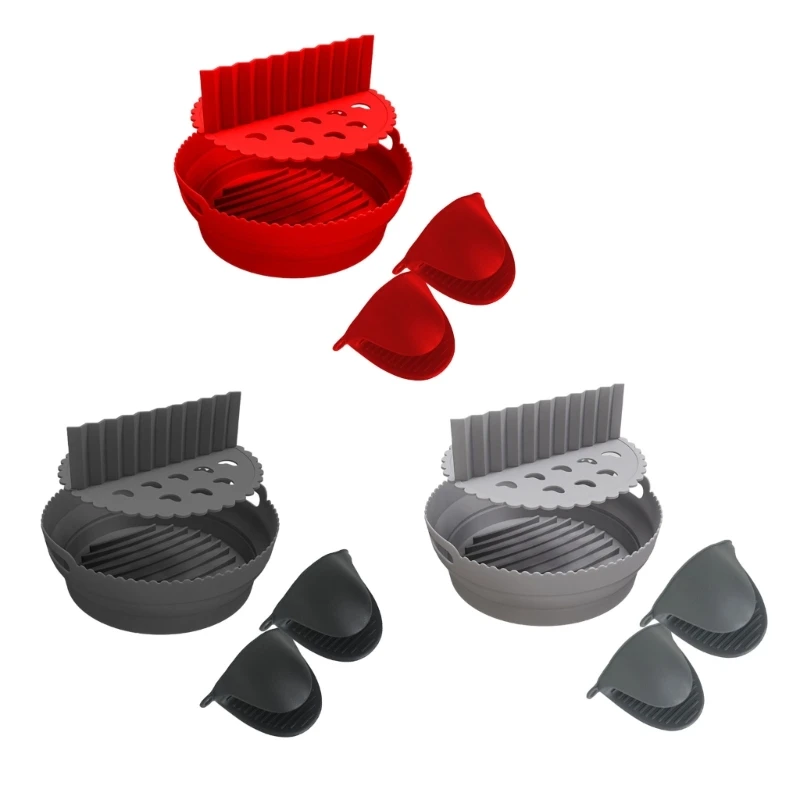 Air Fryers ซิลิโคนตะกร้าแผ่น Square Air Fryers อุปกรณ์ทำอาหาร