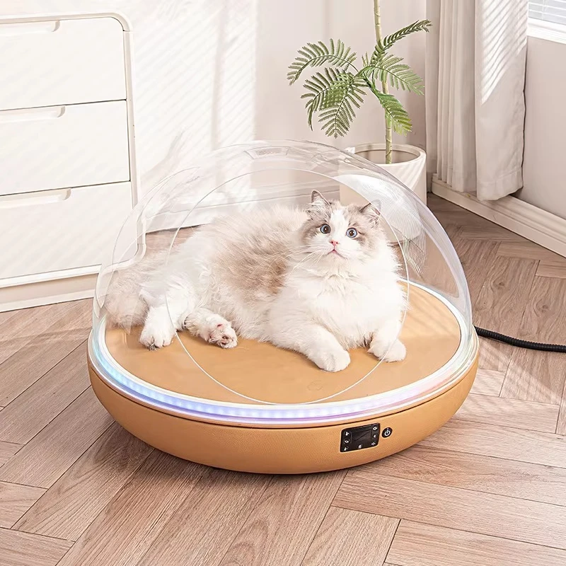 Four Seasons Universal Space Capsule Cat Dog House with Air Conditioning Waterproof Scratch-proof Pet Supplies Solid Pattern