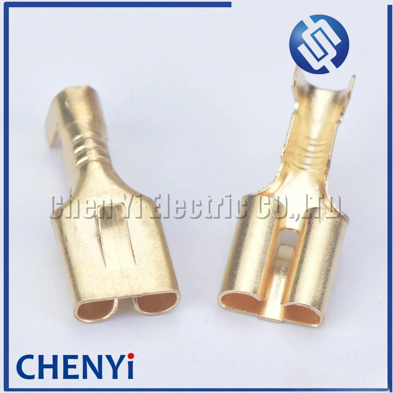 50/100pcs 6.3mm Female Crimp Terminal Connector Gold Brass Gilded Electric Wire Connectors pins Set H62 For Car Relay Speaker