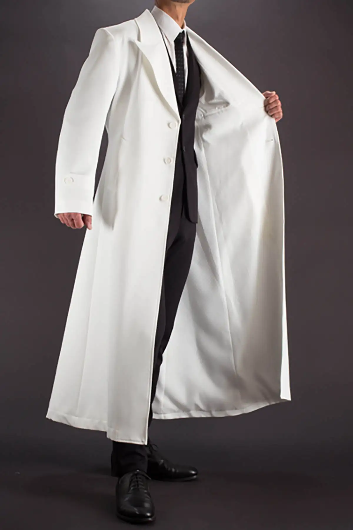 Tralike-Manteau Long pour Homme, Robe à Revers à Pointe, Ceinture Légère, Costumes de Mariage, Coupe-Vent Formel Classique Personnalisé, Automne