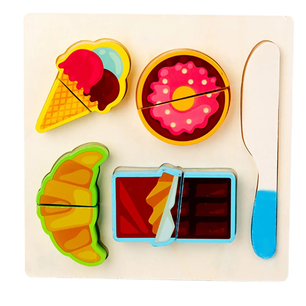 1 セットキッチンごっこシミュレーション食品プレイセット木製切断玩具子供プレイセット手と目の調整