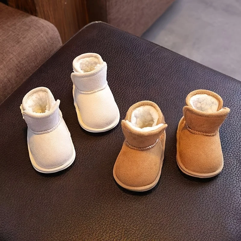 

Детские сапоги для детей 0-18 месяцев, зимние теплые зимние сапоги на мягкой подошве с флисовой подкладкой для мальчиков и девочек, нескользящие