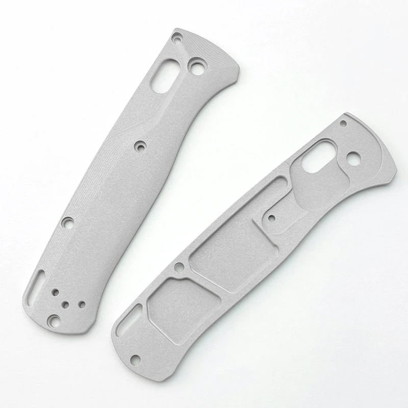 1 paio Patch manico lama in lega di alluminio per BM 535 coltello croce Stria Texture lega di alluminio Bugout 535 Patch accessori fai da te