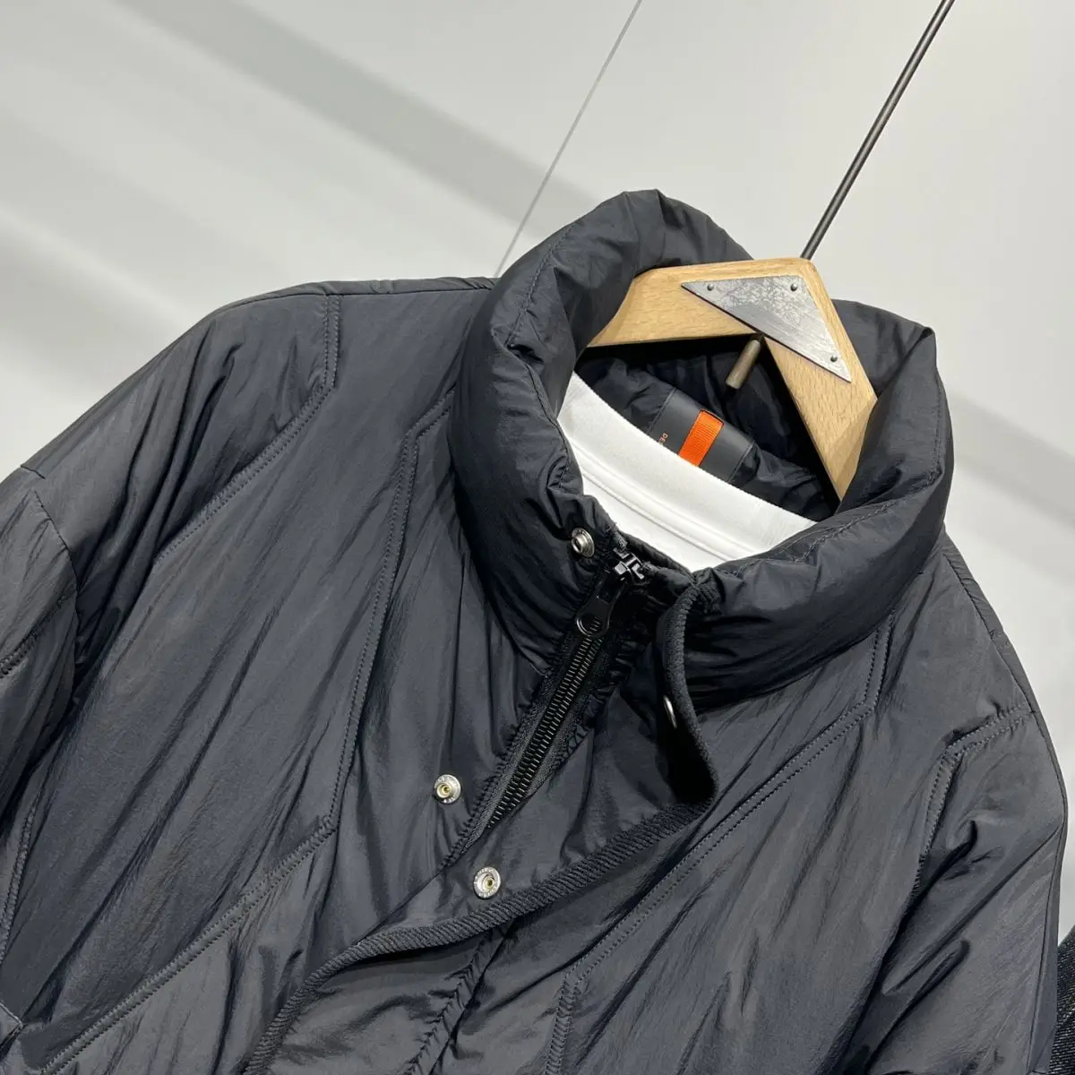 2026 Winter Stand Collar Down Cotton Jacket Men's Fashion Plaid Casual Warm Coats Male Solid Color Cotton-padded Parkas C974