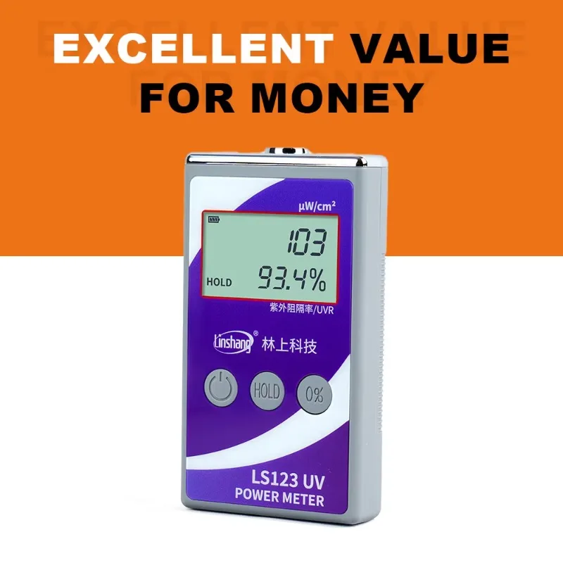LS123 365nm UV Rejection Radiation Intensity Measurement Glass Solar Film Window Tint Tester UV Power Meter