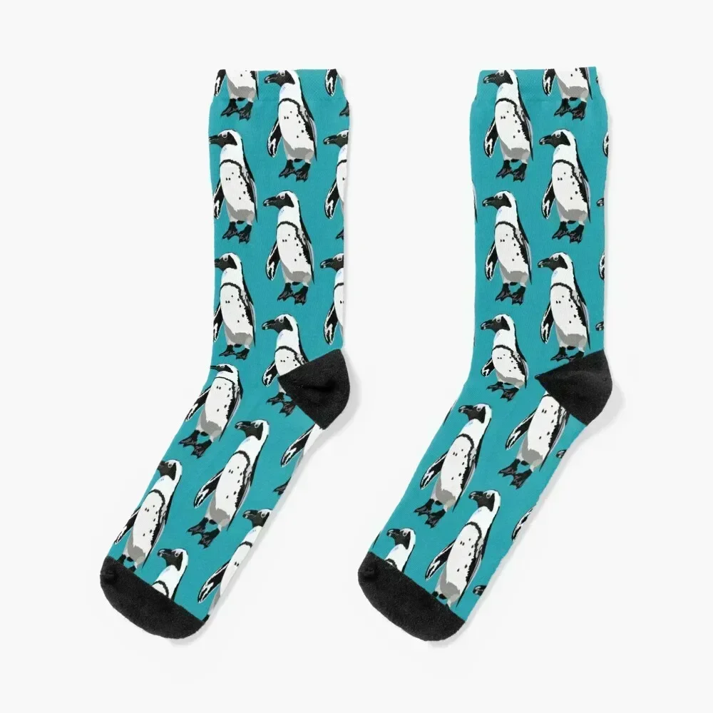 

A is for African Penguin Socks christmas stocking anti-slip sport Women's Socks Men's