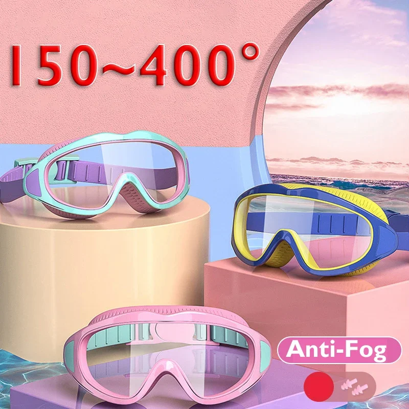 

Детские очки для плавания, водонепроницаемые Hd прозрачные линзы, противотуманные очки для дайвинга в большой оправе, очки для водного спорта для мальчиков и девочек, детские очки на заказ