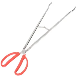 Pinzas para leña, Clip de basura de acero inoxidable, recogedor de registro de chimenea resistente, cubo de basura para exteriores, garra larga
