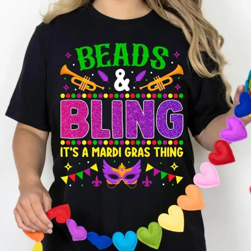 Beads And Bling It'S A Mardi Gras Thing T Shirt New Orleans Party Festival Louisiana