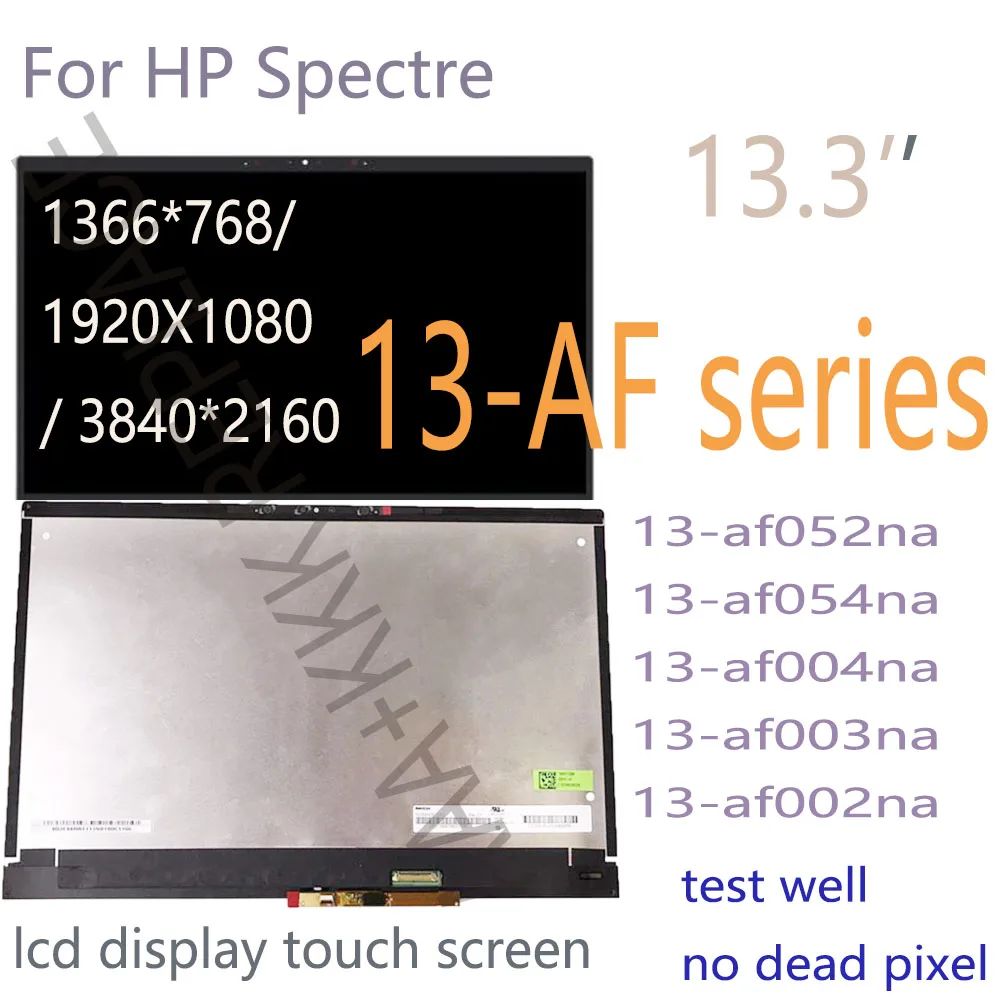 13.3 "lcd para hp spectre 13-af série lcd display touch screen digitador assembléia para 13-af052na 13-af054na 13-af004na 13-af004na 13-af500t