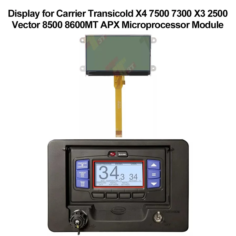 Display for Carrier Transicold X4 X3 X2 Vector APX Microprocessor Module