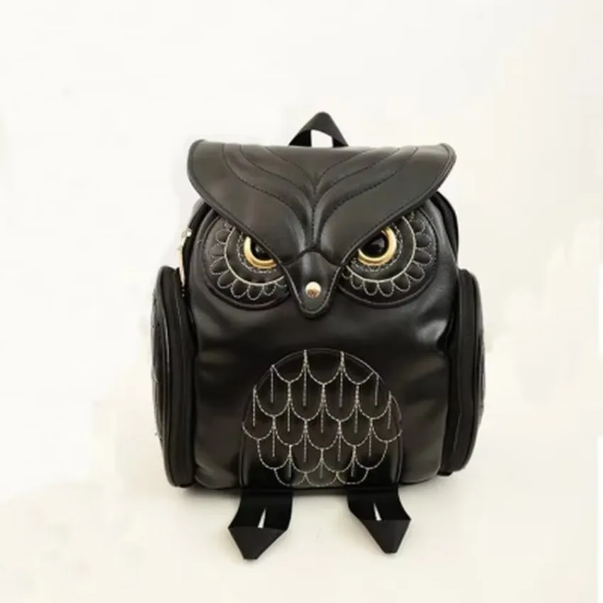 Zaino creativo a forma di gufo da 1 pezzo con borsa a tracolla con fiore occhio d'aquila, borsa da viaggio, borsa casual da donna alla moda