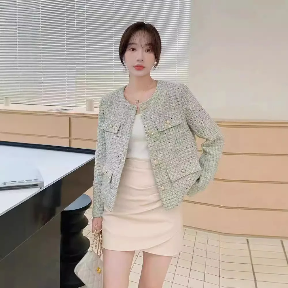 Gabardina marrón para mujer, abrigo cosido a medida, doble cara, ajustado, con bolsillo, profesional, verde militar, cremalleras abotonadas, elástico