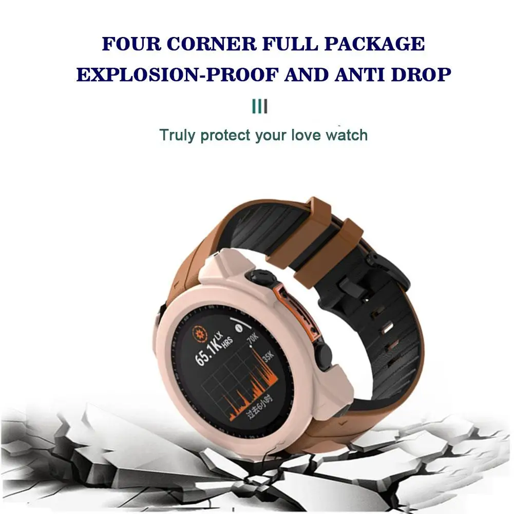 For Garmin Fenix 8 Silicone SmartWatch Protective Case Cover Clear Protector Cover Watch Shell For Fenix8 Accessories
