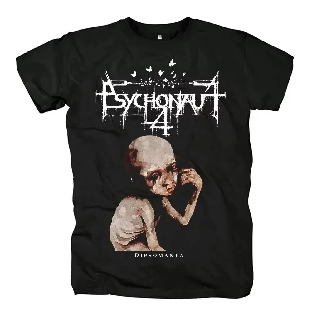 Psychonaut4 Black Metal Band Casual T-Shirt Men's and Women's Luxury Brand Top 2026 New Band