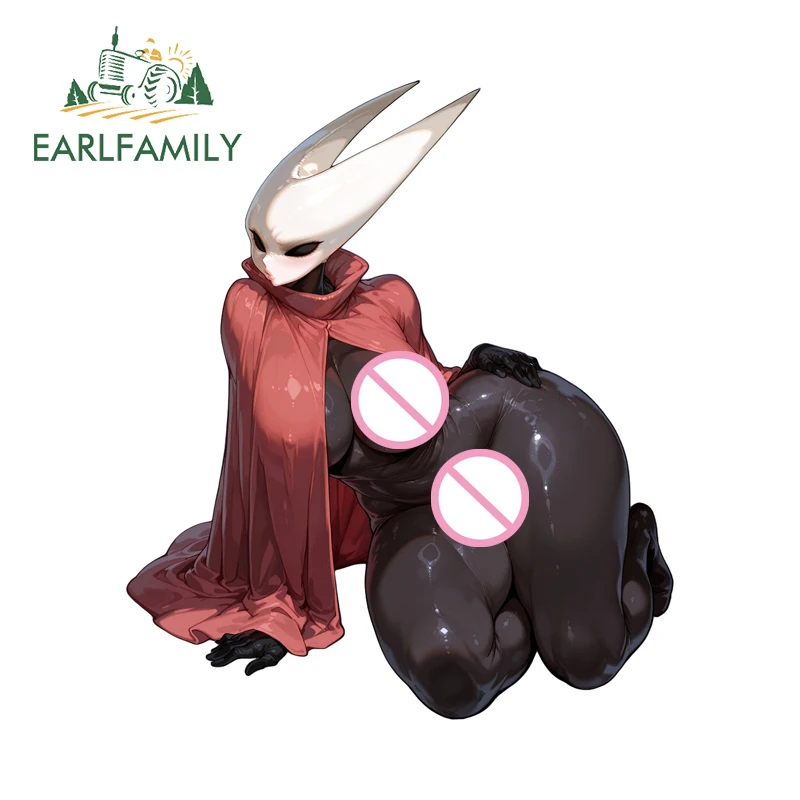 

EARLFAMILY Big Breast Hornet Car Sticker Hollow Knight Game Computer Host Decal Creative Sunscreen Laptop Decor Suitable for RV