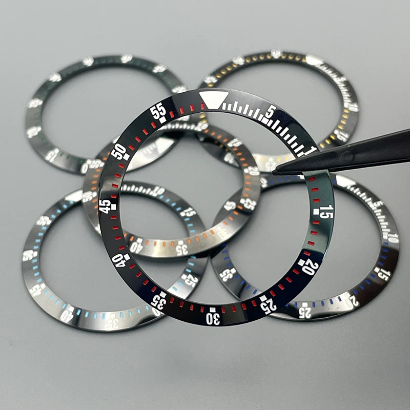 

38mm Curved Ceramic Bezel Insert Ring Fit SKX007 SKX009 SRPD SUB Dive Watch Case NH35 NH36 Movement Watch Cases Part Replacement