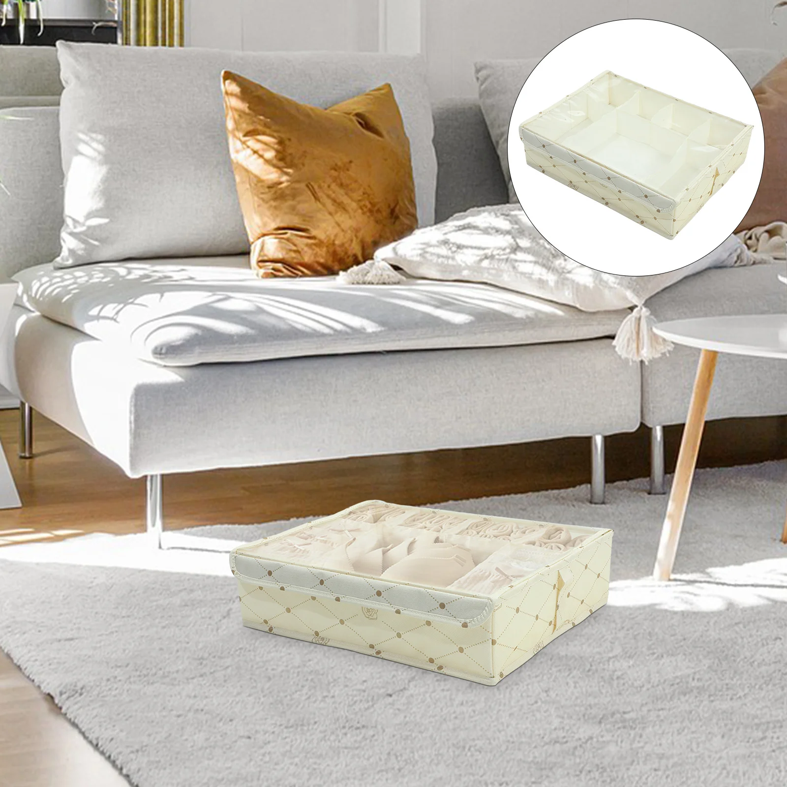 

4Pcs Foldable Underwear Organizer Storage Box Closet Divider for Bras Socks Briefs Drawer Organizer Underwear Box