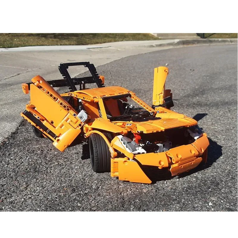 Bloques de construcción de empalme para niños y adultos, juguete de ladrillos para armar supercoche de MOC-140952GT3, modelo creativo MOC 1:10, ideal para regalo de cumpleaños