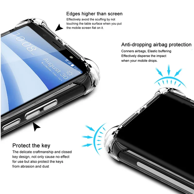 For Xperia X XZ XZS XZR Airbags Buffer Full Protection Case For Sony Xperia XZ1 XZ2 XZ3 Compact Cases Clear Soft TPU Back Cover view 4