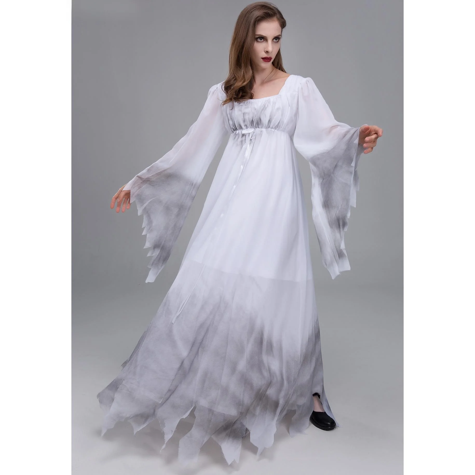 MXXL لوهوين الرعب غيبوبة زي المرأة شبحي الهيكل العظمي الزي مرحلة الأداء التقليدية الصينية العرقية ملابس نسائية