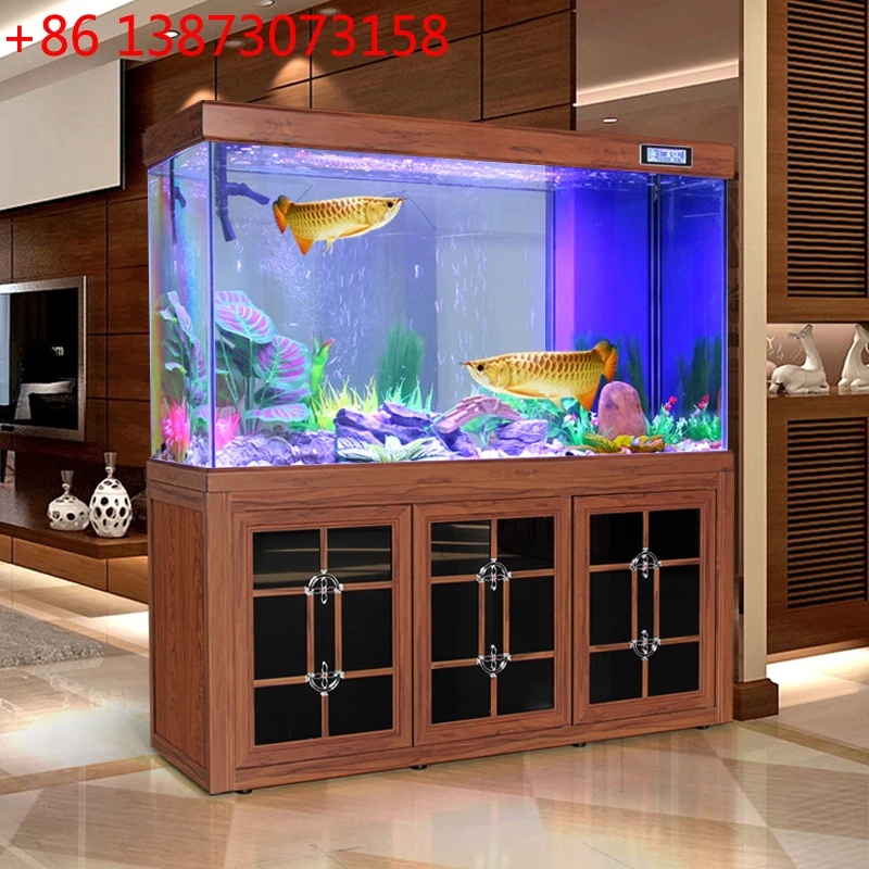 New Ultra White Dragon Fish Tank Aquarium Ecological Household Large Glass Bottom Filter Chinese Style