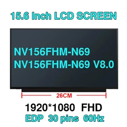 Original For BOE NV156FHM-N69 V8.0 FRU: 5D10W69936 Laptop IPS LED LCD Screen 15.6