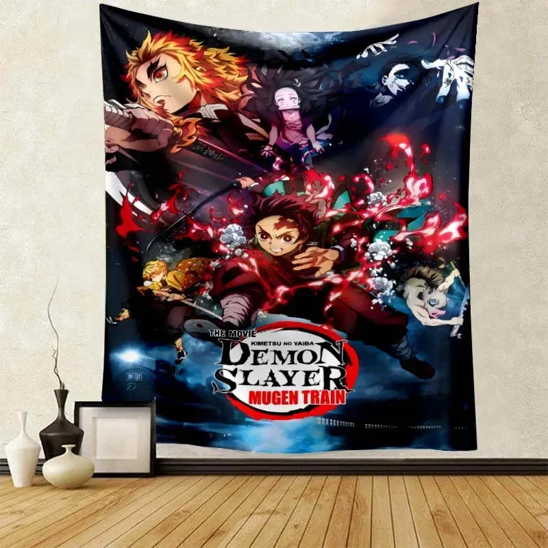 

Demon Slayer, cartoon pattern blanket, living room bedroom home decor, kids room soft and comfortable baby blanket, gift