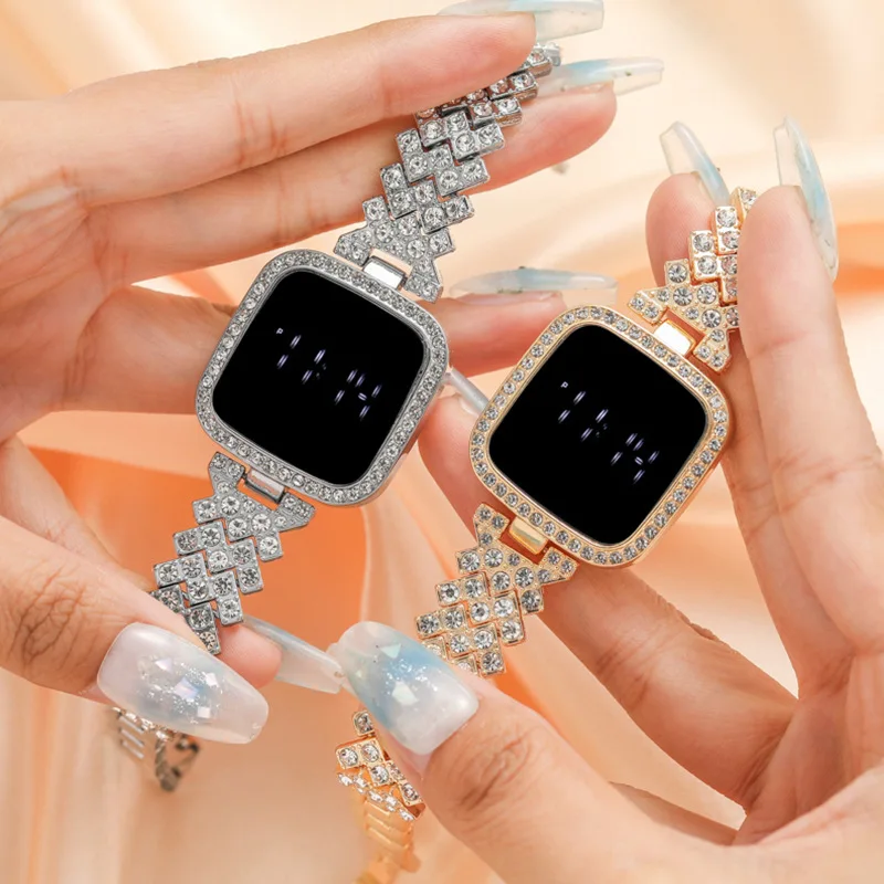 Stylish Digital Wristwatch for Women - Elegant Relogios with Multiple Functions