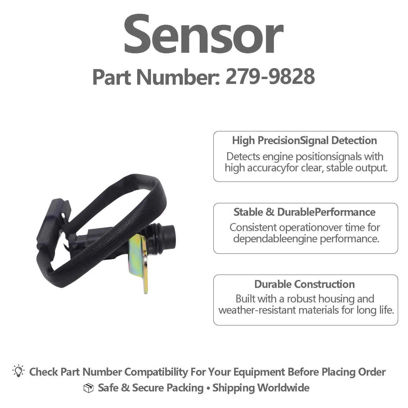 Crankshaft Position Sensor 279-9828 2799828 For Caterpillar CAT 18M3 24 16 14 18 16M 14M 16GC 14M3 16M3 14M-3 Grader
