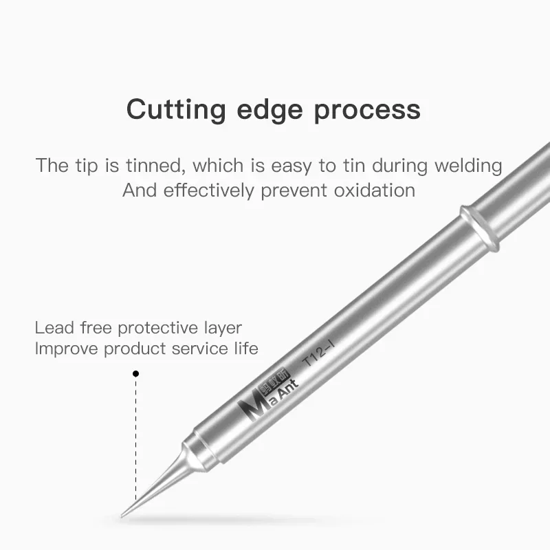 MaAnt T12 Series Soldering Iron Tips Replacement Heater Solder Head T12-K /O/J/SK/J01 For T12 Soldering Rework Station