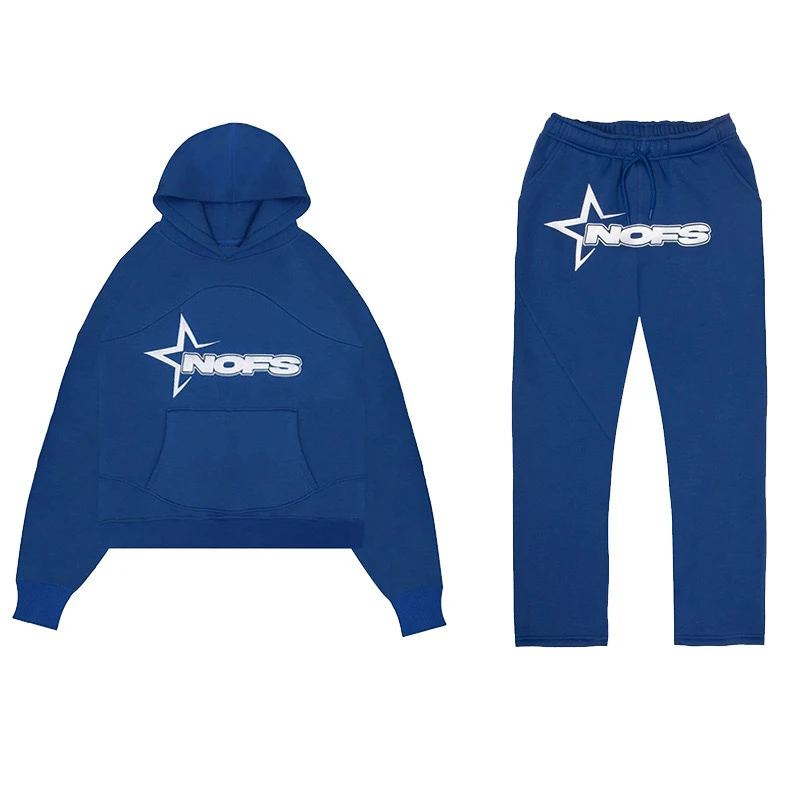 

American Sle Couple Hoodie Sweatpants Sportswear Set Y2K Casual Sportswear Long Sve Printed Comfortable Autumn Outfit