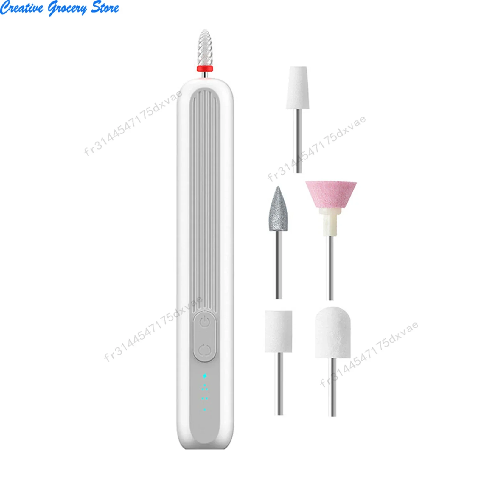 Kit de broca elétrica para unhas, kit profissional de manicure e pedicure, 3 configurações de velocidade para cuidados com os pés das mãos dos pés para todos os tipos de unhas