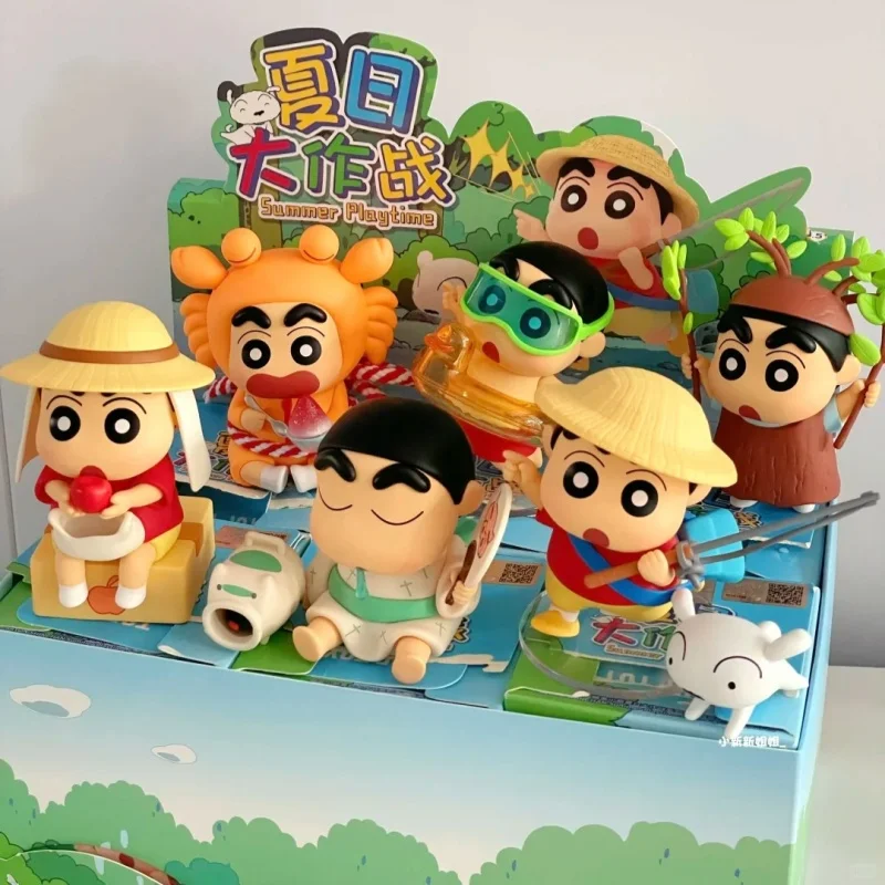 

In Stock Toptoy Genuine Crayon Shin Chan Summer Battle Series Blind Box Kawaii Desktop Ornament Mysterious Box Birthday Toy Gift