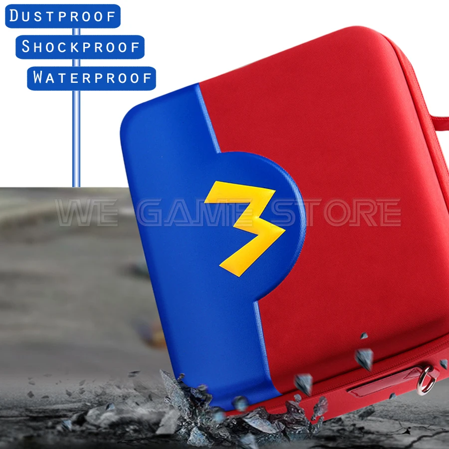 SwitchOLED Cute 3D Pattern Pouch Carrying Case Hard Cover Shell Oxford Storage Shoulder Bag for Nintendo Switch OLED Accessories