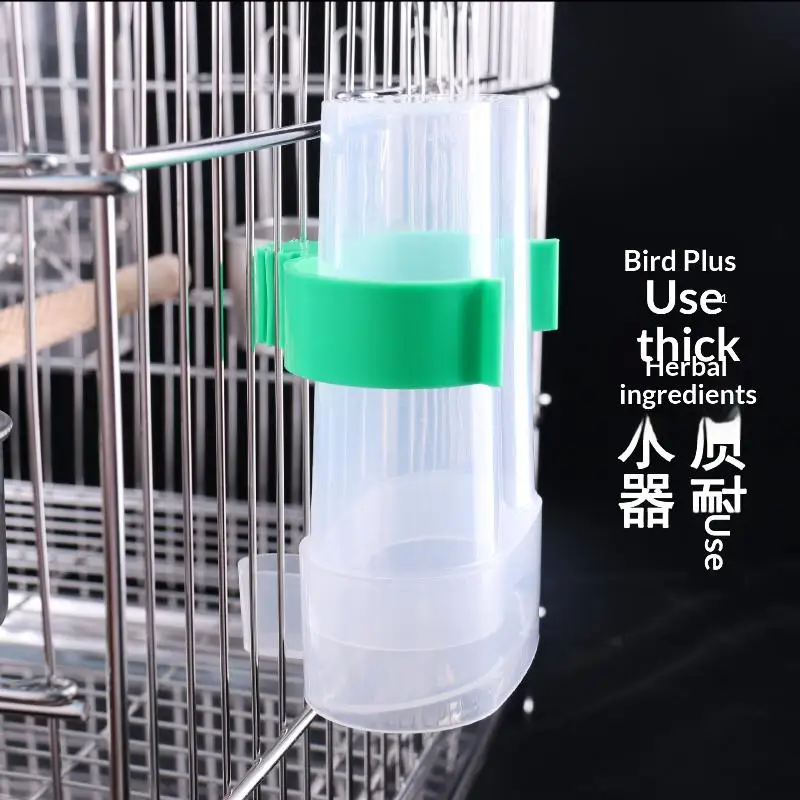 Automatischer Vogel-Wasserspender, Vogeltränke, transparenter Vogelkäfig-Wasserbrunnen für Wellensittiche, Nymphensittiche, Liebesvögel, Kanarienvögel – Detail 6