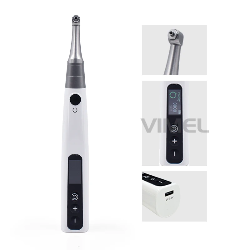 Cordless Dental Prophy Motor with 4 Type Prophy Brushes 4:1 Contra Angle Dental Electric Polishing Machine view 3