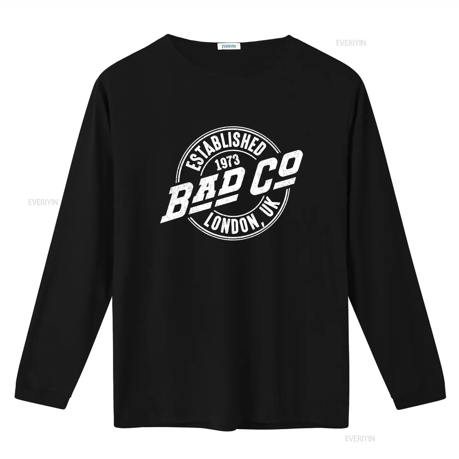 Bad Company Co Established 1973 London UK Classic Black Adult T Shirt vintage Washed Stylish Casual graphic designer clothes