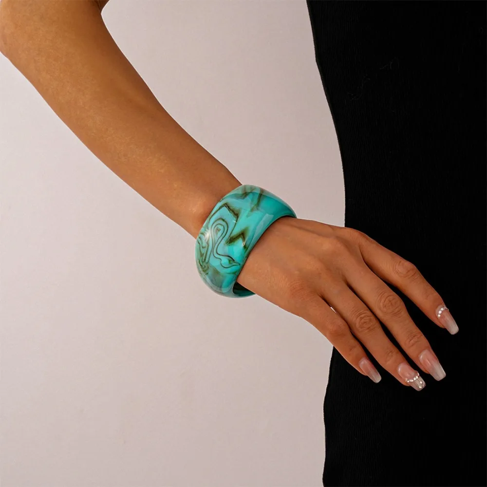 

Irregular Hand Ring Irregular Acrylic Bangles Big Size Exaggerated Wide Chunky Bangles Smudge Jewelry Gift Geometric Bracelets