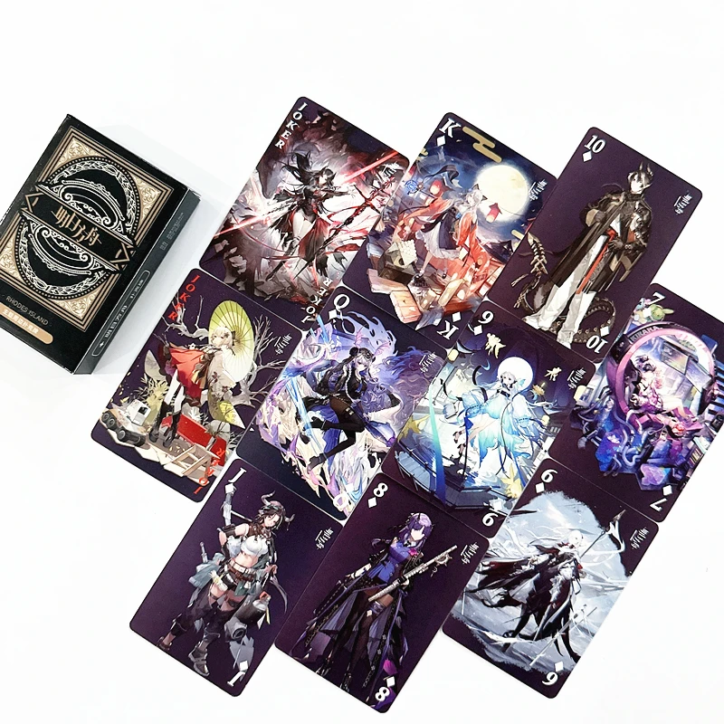 54PCS Arknights Poker Playing Cards Set - Game Characters Limited Edition Collectible Photo Cards for Fans